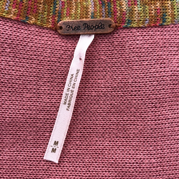 Free People Rose Sundae Linen Blend Pullover, Medium - Picture 6 of 8